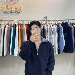 Áo Len Nam Cổ Lọ Khóa Zip hàng Cao cấp size M L XL XXL 3XL Hà Đinh- Ziplo-f68161