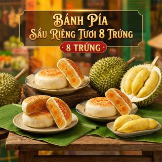 BÁNH PÍA SẦU RIÊNG TƯƠI 8 TRỨNG SIÊU NGON KHỔNG LỒ 600G - WINNIE HOUSE