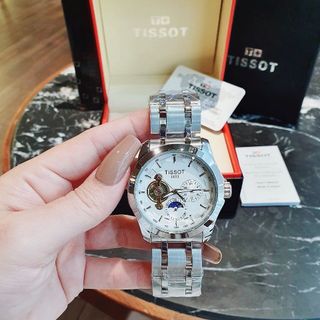 SALE RẺ ĐỒNG HỒ NAM TRUNG CẤP TIXOT DÂY THÉP AUTOMATIC LỘ ĐÁY