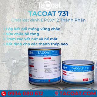 (1,5KG) TACOAT 731 Chất Kết Dính Gốc Epoxy 2 Thành Phần Keo Khoan Cấy Thép Bê Tông