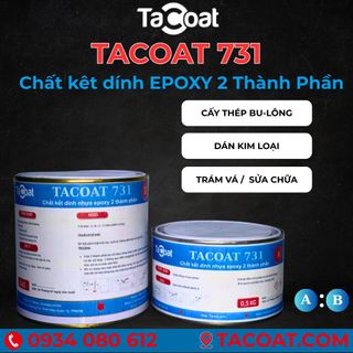(1,5KG) TACOAT 731 Chất Kết Dính Gốc Epoxy 2 Thành Phần Keo Khoan Cấy Thép Bê Tông