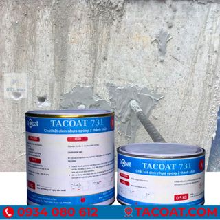 (1,5KG) TACOAT 731 Chất Kết Dính Gốc Epoxy 2 Thành Phần Keo Khoan Cấy Thép Bê Tông