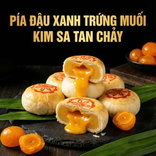 BÁNH PÍA ĐẬU XANH TRỨNG MUỐI KIM SA TAN CHẢY THƠM NGON SÁNH MỊN - WINNIE HOUSE