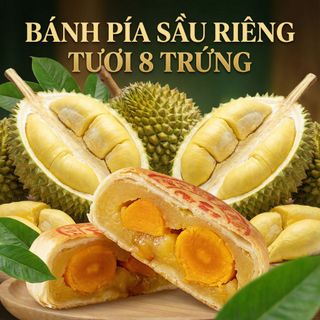 BÁNH PÍA SẦU RIÊNG TƯƠI 8 TRỨNG SIÊU NGON KHỔNG LỒ 600G - WINNIE HOUSE