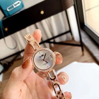 XẢ KHO ĐỒNG HỒ NỮ THỜI TRANG COATH LẮC TRÒN HỒNG MẶT TRẮNG