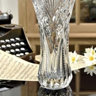 Lọ Hoa Thủy Tinh Hoa Trắng Loe 35cm (THÙNG 6C)