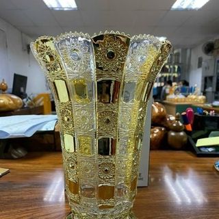 Lọ Hoa Thủy Tinh Nhũ Vàng CC ( THÙNG 6C)