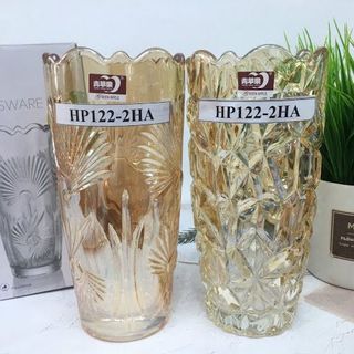 Lọ Hoa Thủy Tinh Bom Vàng 25cm HP 122-2 HA ( THÙNG 12C)