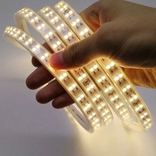 ĐÈN LED DÂY 2835 HAI HÀNG SÁNG VÀNG DÀI 100M