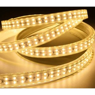 ĐÈN LED DÂY 2835 HAI HÀNG SÁNG VÀNG DÀI 100M