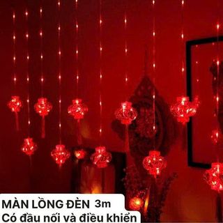 DÂY ĐÈN LED MÀN LỒNG ĐÈN TREO TẾT DÀI 3M