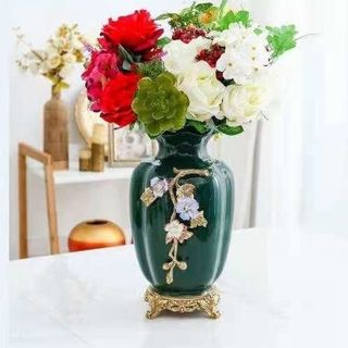 Lọ Hoa Gốm Sứ Xanh CC NB897 (THÙNG 6C)