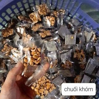 1kg Kẹo khóm chuối đậu phộng chua ngọt
