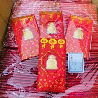 Bao lì xì thần tài dát vàng