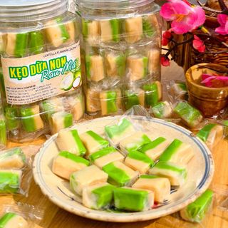 Kẹo dừa sáp rau má ít đường xá thùng 10kg