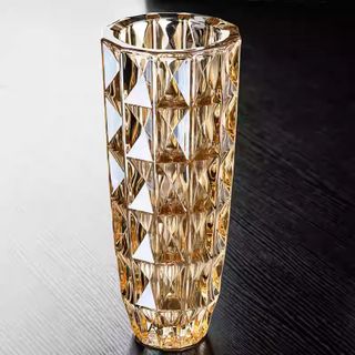 Lọ Hoa Thủy Tinh Vàng Kim Cương 32cm CC 71-721925 (THÙNG 6C)