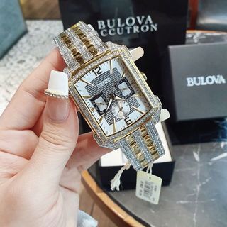 ĐỒNG HỒ NAM SIÊU CẤP BULODA STRKING VISUAL MẶT CHỮ NHẬT ĐÍNH ĐÁ FULLBOX
