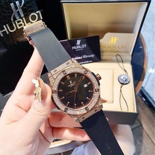 DEAL CUỐI NĂM ĐỒNG HỒ NAM CAO CẤP HULOT VIỀN ĐÁ DÂY DA VÀ CAO SU