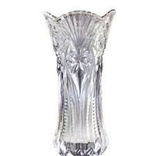 Lọ Hoa Thủy Tinh Hoa Trắng Loe 35cm (THÙNG 6C)