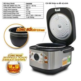 NỒI CƠM ĐIỆN TỬ NẮP GÀI 1,8L COMET CM8088