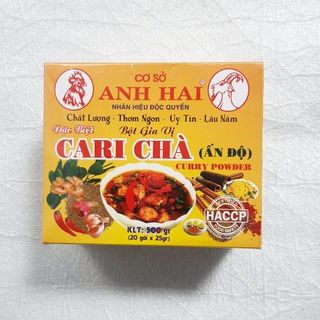 Bột Gia vị Nấu Cà Ri Chà Ấn Độ Anh Hai gói 25g Hộp 20 gói