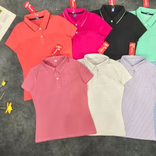 Áo cổ nữ chất liệu poly co dãn