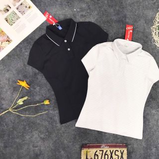 Áo cổ nữ chất liệu poly co dãn