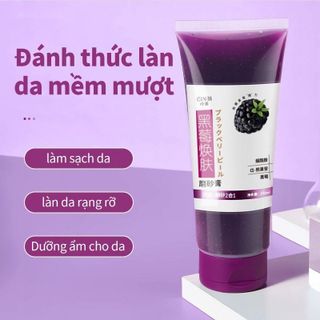 Gel Tẩy Tế Bào Chết LENCOLOR - GINBI Mâm Xôi Đen 200g – Làm Sạch Da Dưỡng Da Sáng Mịn, Sử Dụng Cho Mặt & Body