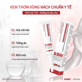 Kem Khử Mùi Dr.Khỏe 24H 30g – Giảm Mồ Hôi, Khử Mùi Hôi Nách Hiệu Quả, Khô Thoáng Lâu Dài