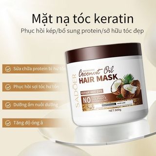 Kem Ủ Tóc Dầu Dừa SADOER 500g – Phục Hồi Tóc Hư Tổn, Mềm Mượt, Giữ Màu Nhuộm