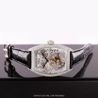 ĐỒNG HỒ NAM SIÊU CẤP PRANCK MULER VIỀN XOÀN DÂY DA MÁY CƠ LỘ MÁY