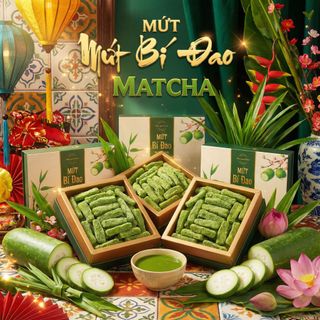 MỨT BÍ ĐAO MATCHA PHONG CÁCH NHẬT 500G - WINNIE HOUSE