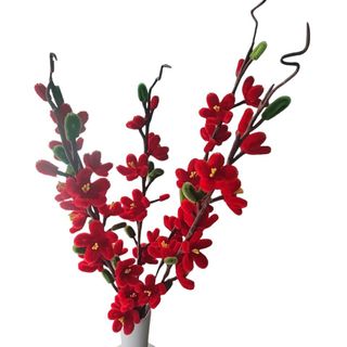 Cành đào xuân bằng kẽm nhung