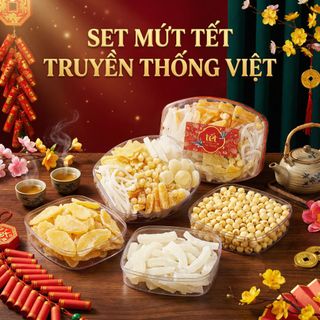 SET MỨT TRUYỀN THỐNG 6 VỊ, ÍT ĐƯỜNG - TINH HOA TẾT XƯA 700G - WINNIE HOUSE