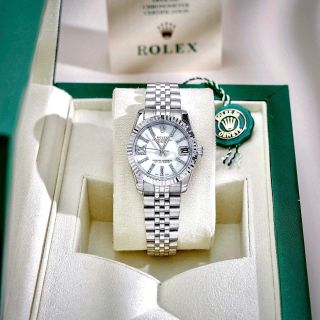 Rol nữ Datejust mặt xà cừ đính đá sang trọng