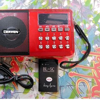 Loa Nghe Nhạc Usb, Thẻ Nhớ, Fm Craven Cr-65 Có Đèn Pin Cao Cấp