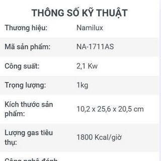 BẾP GAS DU LỊCH COMPACT NAMILUX NA-1811AS