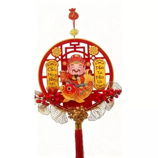 DẢI TREO THẦN TÀI LẮC ĐẦU CƯỠI CÁ CHÉP