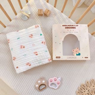 KHĂN TẮM XÔ XÙ 6 LỚP MONONA CHO BÉ