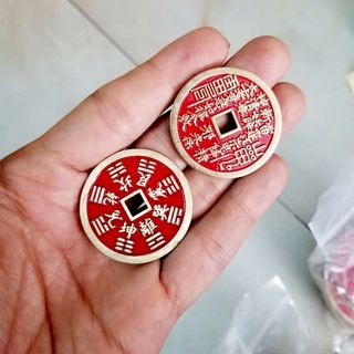 ĐỒNG XU CHU SA PHONG THUỶ MAY MẮN BÌNH AN
