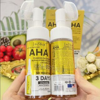 Sữa rửa mặt tạo bọt dưỡng da mặt chứa axit AHA trái cây tự nhiên, 150ml, sữa rửa mặt dịu nhẹ