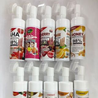 Sữa rửa mặt tạo bọt dưỡng da mặt chứa axit AHA trái cây tự nhiên, 150ml, sữa rửa mặt dịu nhẹ