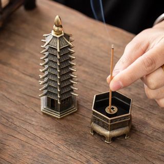 Tháp Lư Đốt Trầm Tháp Văn Xương Bằng Hợp Kim Cao Cấp [Size 16 cm]