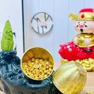 Bát Bách Phúc Đựng 200 Thỏi Vàng Trang Trí Tết