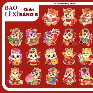 BAO LÌ XÌ CHIBI ÓNG ÁNH, XẤP 10C