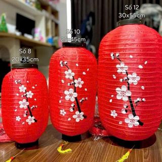 TÚI 4 LỒNG ĐÈN TRỤ HOA ĐÀO  Size 8