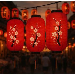 TÚI 4 LỒNG ĐÈN TRỤ HOA ĐÀO Size 10