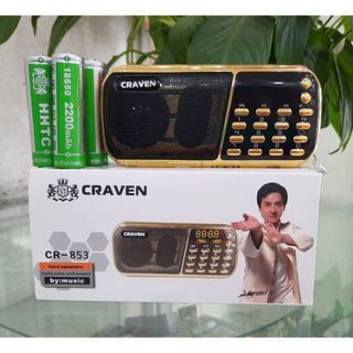 Loa Craven CR-853 Nghe Thẻ Nhớ, USB, Có Đài FM, Loa To, Rõ, Pin Khỏe (3 Pin)