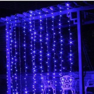 DÂY ĐÈN RÈM MÀNH MƯA THÁC NƯỚC 3x2M XANH DƯƠNG