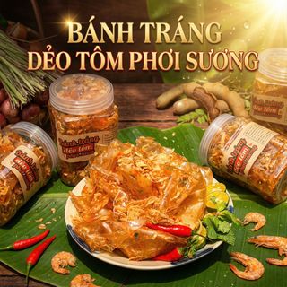 BÁNH TRÁNG DẺO TÔM PHƠI SƯƠNG FULL TOPPING SIÊU CUỐN 400G - WINNIE HOUSE